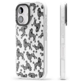 iPhone 16 Pro Max Poodle (Black) Watercolour Dog Pattern Black Impact Phone Case