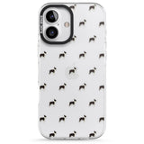 iPhone 16 Pro Max Boston Terrier Dog Pattern Clear Black Impact Phone Case