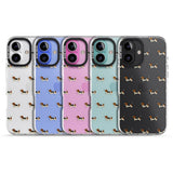 iPhone 16 Pro Max Basset Hound Dog Pattern Clear Black Impact Phone Case