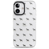 iPhone 16 Pro Max Schnauzer Dog Pattern Clear Black Impact Phone Case