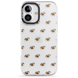 iPhone 16 Pro Max Shih Tzu Dog Pattern Clear Black Impact Phone Case