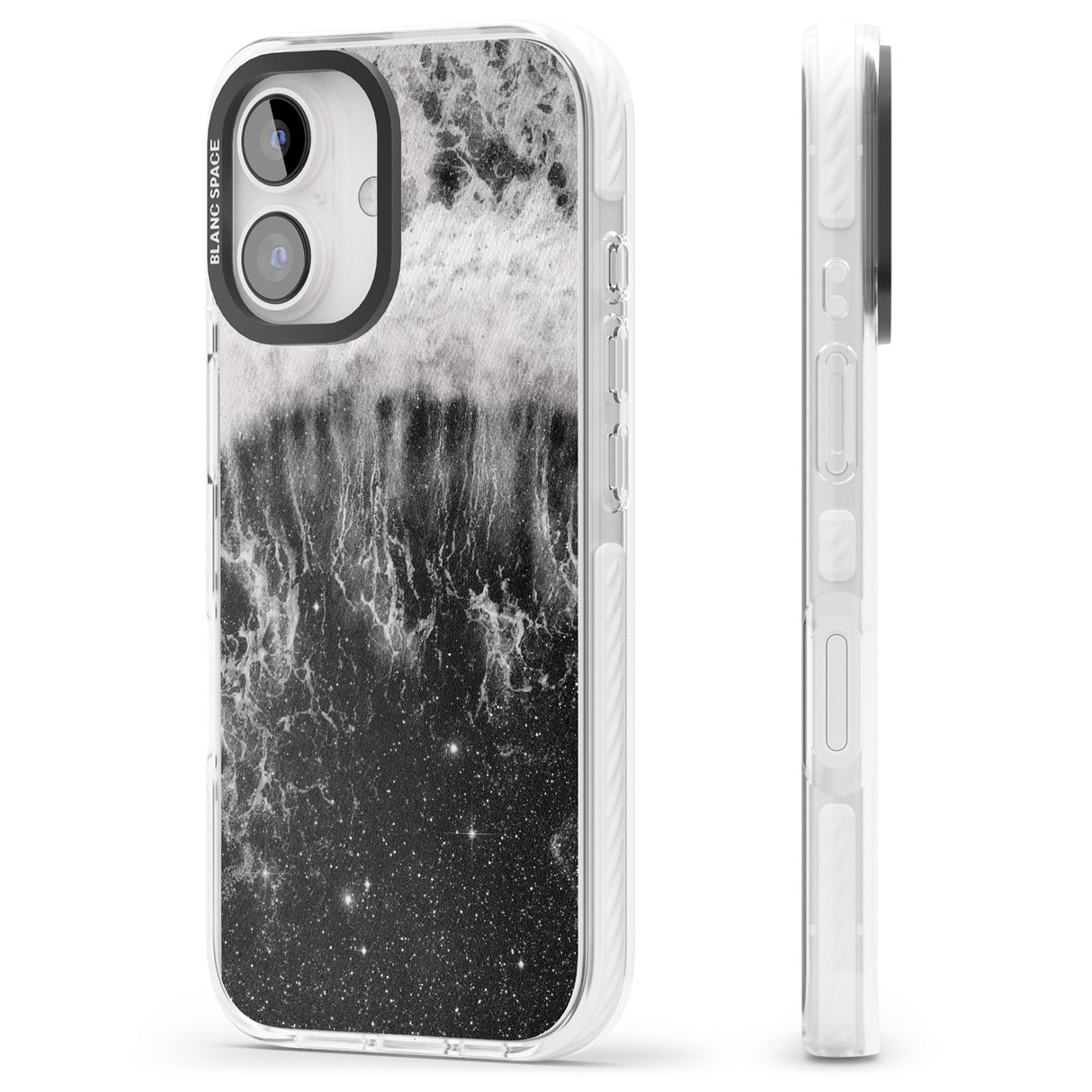 iPhone 16 Pro Max Ocean Wave Galaxy Print Black Impact Phone Case