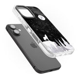 iPhone 16 Pro Max Moon Phases: Wolf & Full Moon Black Impact Phone Case