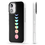 iPhone 16 Pro Max Pastel Moon Phases Black Impact Phone Case