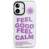 iPhone 16 Pro Max Feel Good Feel Calm (Purple) Black Impact Phone Case