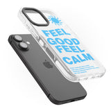 iPhone 16 Pro Max Feel Good Feel Calm (Blue) Black Impact Phone Case