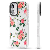 iPhone 16 Pro Max Pink Roses Black Impact Phone Case