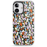 iPhone 16 Pro Max Energetic Floral Mix: Solid Black Impact Phone Case