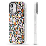 iPhone 16 Pro Max Energetic Floral Mix: Solid Black Impact Phone Case