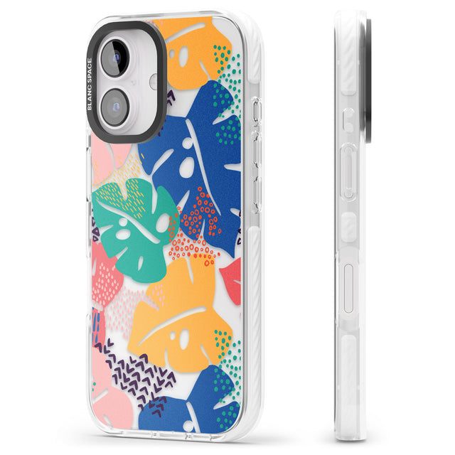 iPhone 16 Pro Max VIbrant Leaves Black Impact Phone Case