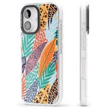 iPhone 16 Pro Max Colourful Leaves Mixture Black Impact Phone Case