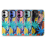 iPhone 16 Pro Max Tropical Palm Leaves Black Impact Phone Case