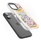 iPhone 16 Pro Max Wildflower Stripe Design - Cream Black Impact Phone Case