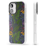 iPhone 16 Pro Max Busy Floral and Fern Design - Navy Black Impact Phone Case