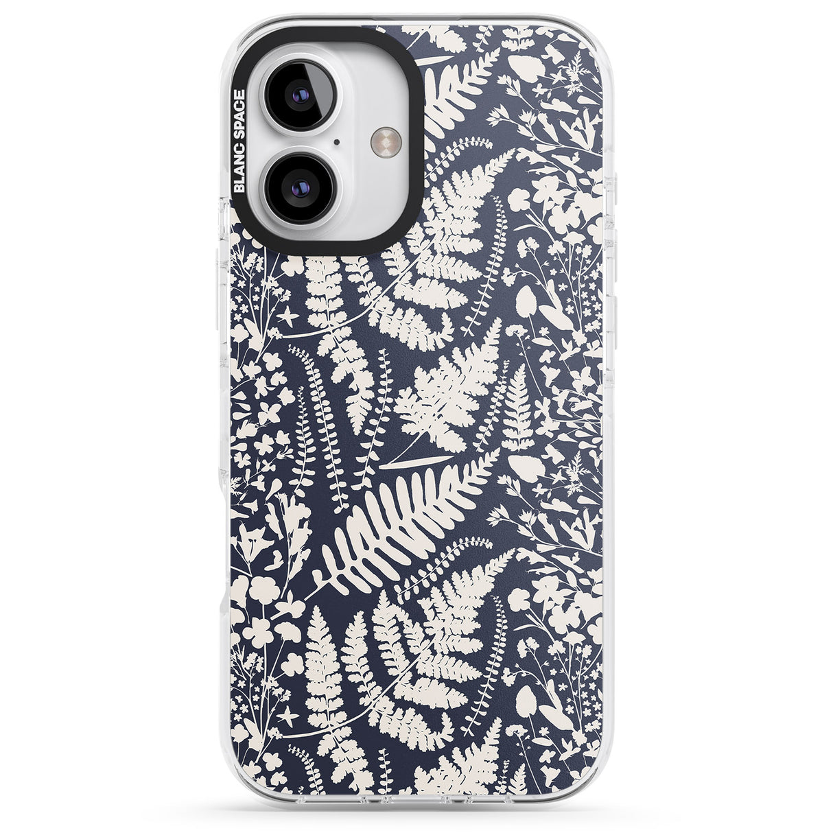 iPhone 16 Pro Max Wildflowers and Ferns on Navy Black Impact Phone Case