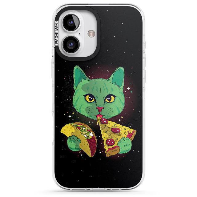 iPhone 16 Pro Max Pizza Purr Black Impact Phone Case