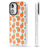 iPhone 16 Pro Max Orange Pattern Black Impact Phone Case