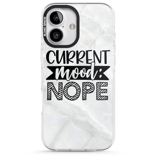 iPhone 16 Pro Max Current Mood NOPE Black Impact Phone Case