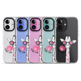 iPhone 16 Pro Max Think Pink Giraffe Black Impact Phone Case