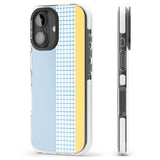 iPhone 16 Pro Max Abstract Grid Blue & Yellow Black Impact Phone Case