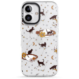 iPhone 16 Pro Max Halloween Cats and Astrology Black Impact Phone Case