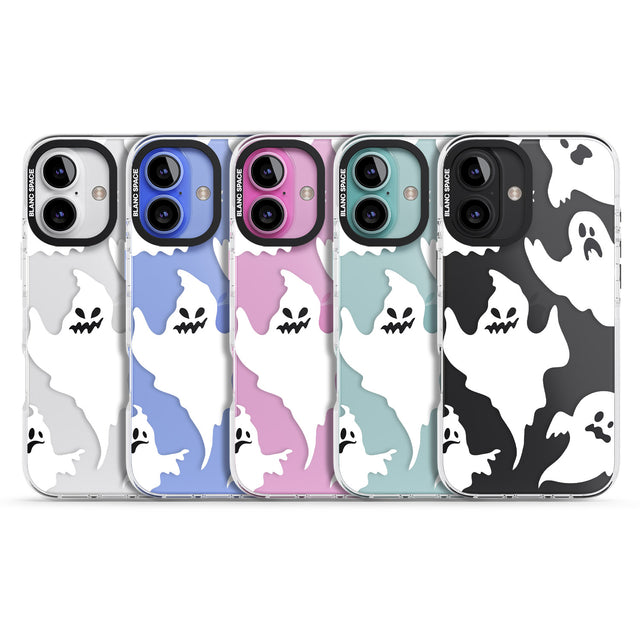 iPhone 16 Pro Max Ghost Pattern Black Impact Phone Case