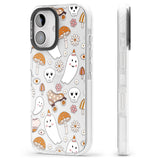 Cute Ghost and Skulls Pattern Impact Phone Case for iPhone 16, iPhone 16 Plus