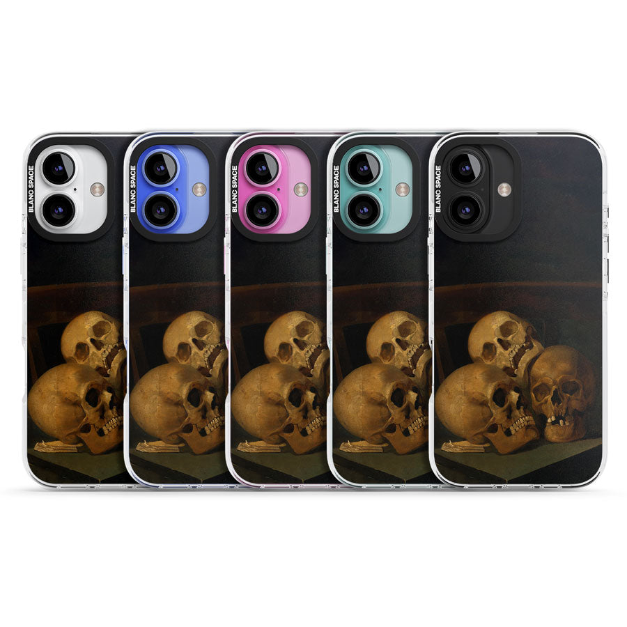 Still Life of Three Skulls Impact Phone Case for iPhone 16, iPhone 16 Plus