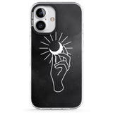 iPhone 16 Pro Max Hand Holding Moon Black Impact Phone Case