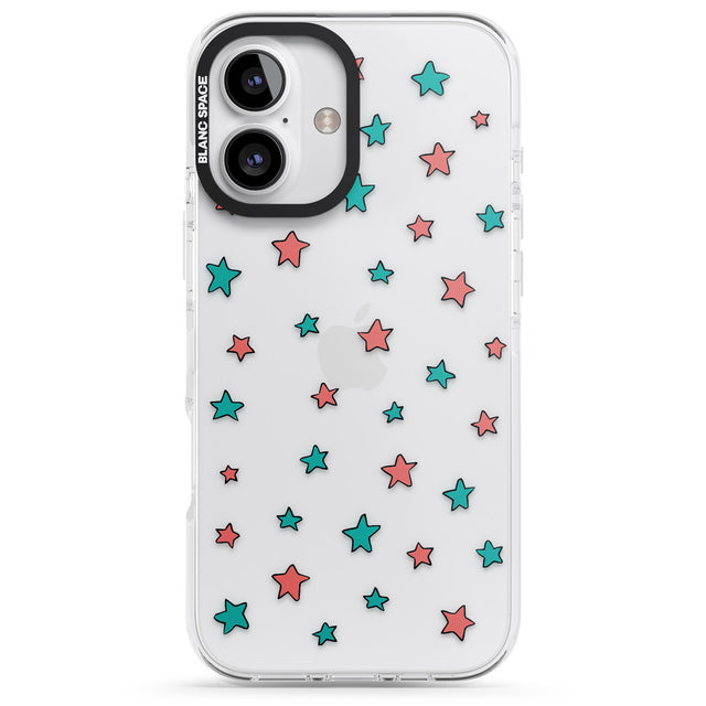 iPhone 16 Pro Max Heartstopper Stars Pattern Black Impact Phone Case