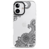 iPhone 16 Pro Max Black Henna Botanicals Black Impact Phone Case