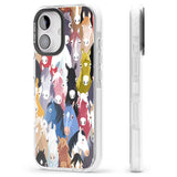 iPhone 16 Pro Max Colourful Horse Pattern Black Impact Phone Case