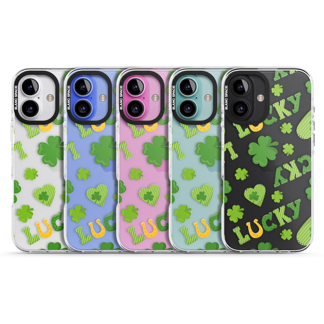 iPhone 16 Pro Max Lucky Irish Clover Black Impact Phone Case