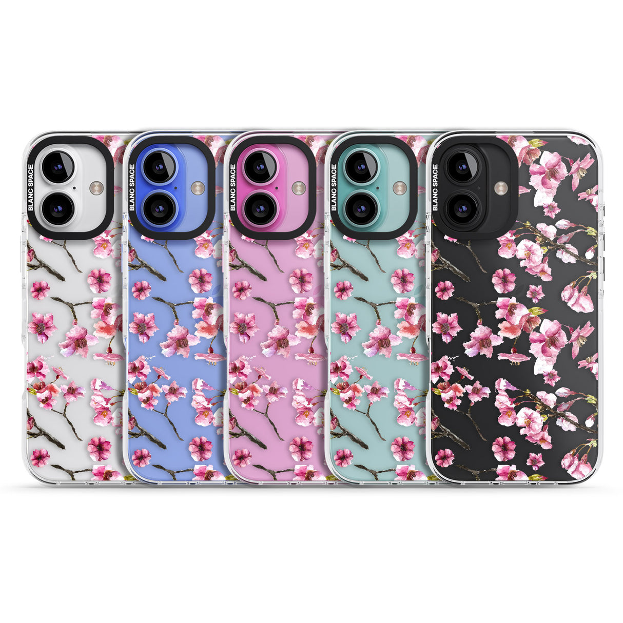 iPhone 16 Pro Max Sakura Watercolour Black Impact Phone Case