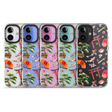 iPhone 16 Pro Max Mixed Japanese Watercolour Pattern Black Impact Phone Case