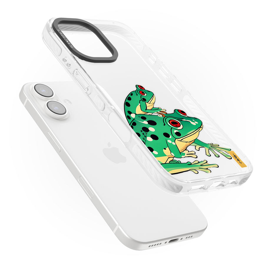 Matsumoto Hoji Frog Green Impact Phone Case for iPhone 16, iPhone 16 Plus