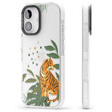 iPhone 16 Pro Max Large Tiger Clear Jungle Cat Pattern Black Impact Phone Case