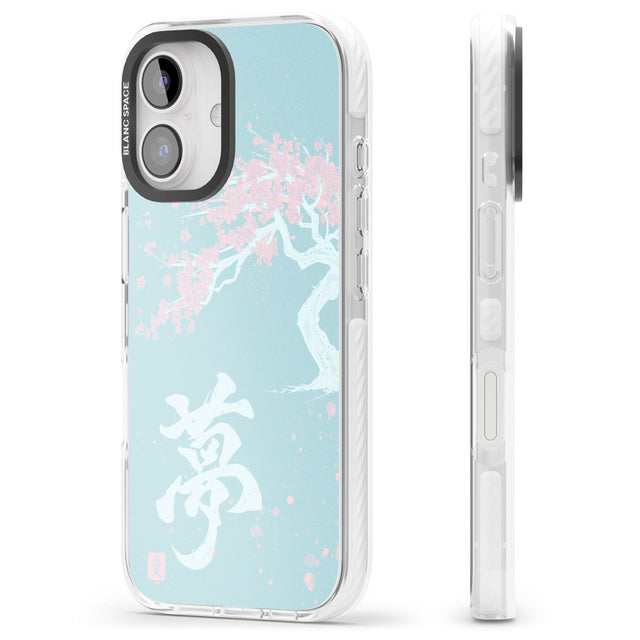 Dreams & Cherry Blossom Impact Phone Case for iPhone 16, iPhone 16 Plus