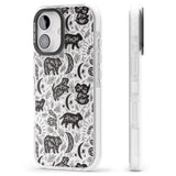 iPhone 16 Pro Max Leafy Bears Black Impact Phone Case