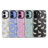 iPhone 16 Pro Max Adorable Dinosaurs Pattern (Clear) Black Impact Phone Case