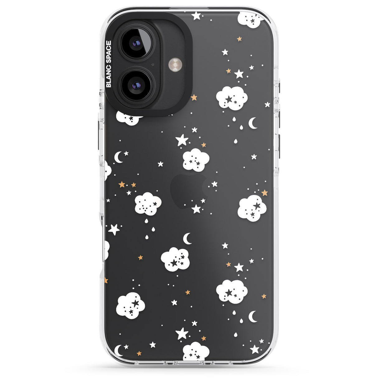 iPhone 16 Pro Max Stars & Clouds Black Impact Phone Case