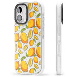 iPhone 16 Pro Max Lemon Pattern Black Impact Phone Case