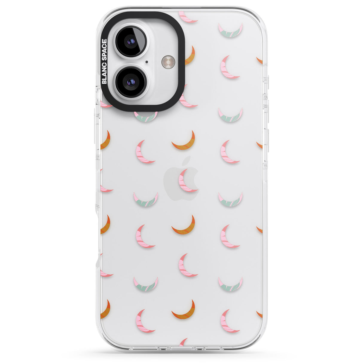 iPhone 16 Pro Max Colourful Crescent Moons Black Impact Phone Case