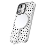 iPhone 16 Pro Max Messy Black Dot Pattern Black Impact Phone Case