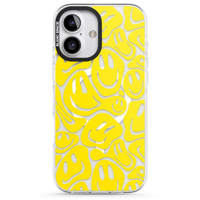 iPhone 16 Pro Max Yellow Acid Faces Black Impact Phone Case