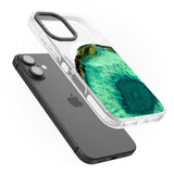 iPhone 16 Pro Max Emerald Green Gemstone Crystal Clear Design Black Impact Phone Case