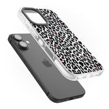 iPhone 16 Pro Max Light Pink Leopard Print - Transparent Black Impact Phone Case