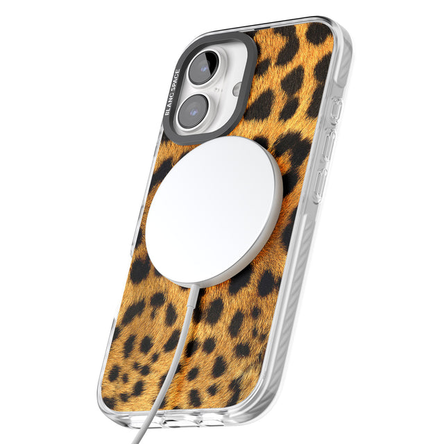 iPhone 16 Pro Max Leopard Print Black Impact Phone Case