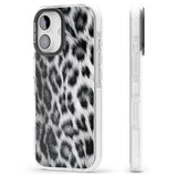 iPhone 16 Pro Max Animal Fur Pattern - Snow Leopard Black Impact Phone Case