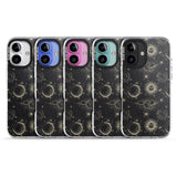 iPhone 16 Pro Max Large Suns, Moons & Clouds Astrological Black Impact Phone Case